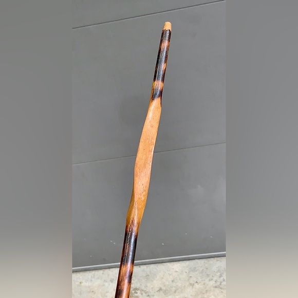 19th Century Antique Twisted Burley Wood Swagger Stick Cane Shillelagh Cudgel - Picture 10 of 14